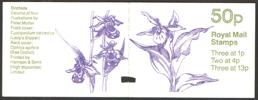 (image for) FB28 / DB9(28) + BMB Orchids No.2 50p Folded Booklet - Click Image to Close